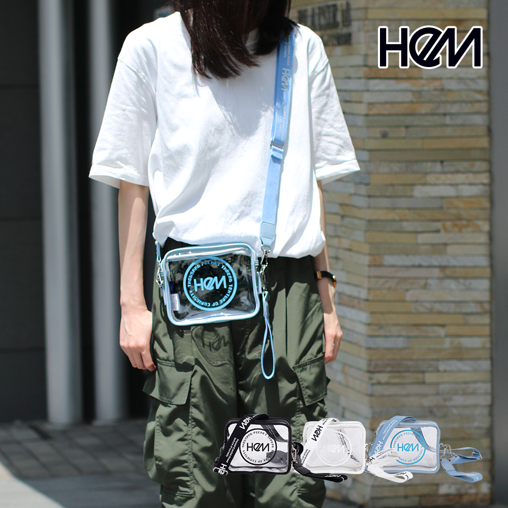 HeM（ヘム） 横型ショルダー クリアバッグ ショルダーバッグ ミラー