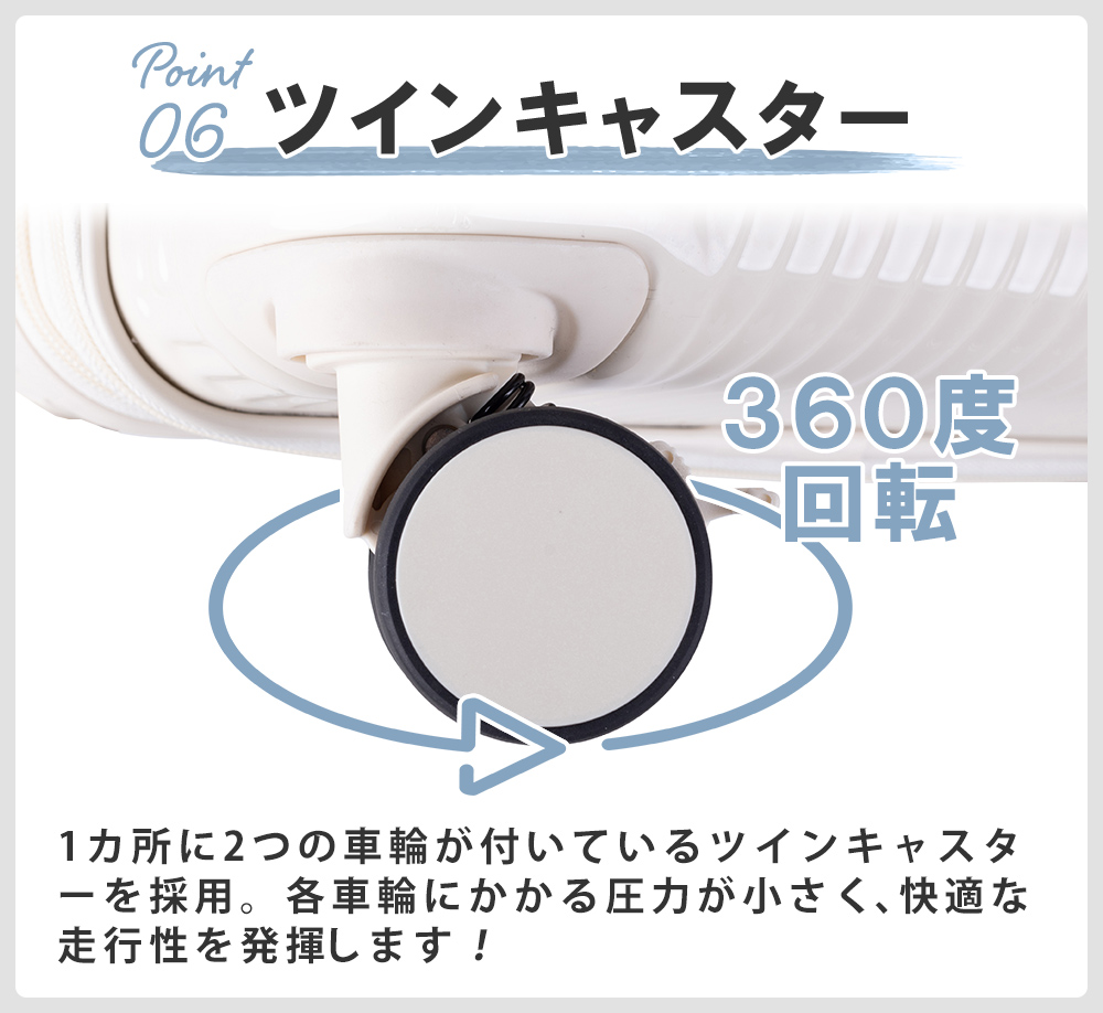 360度回転ツインキャスター