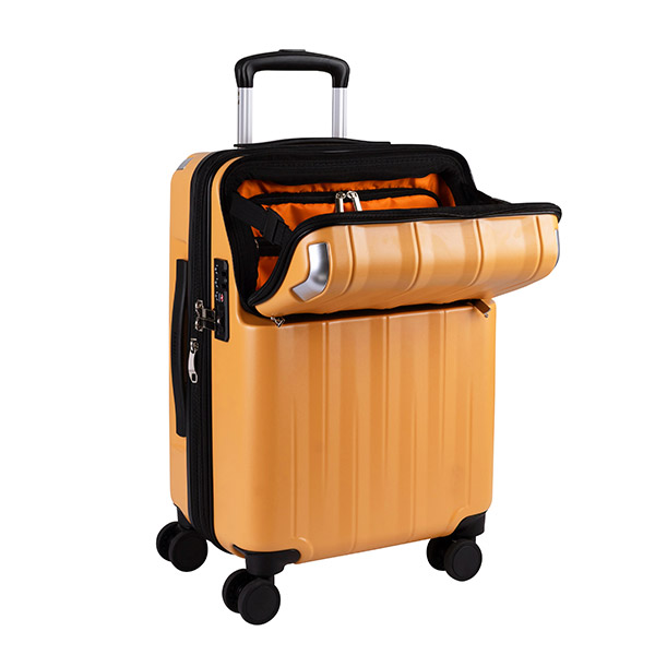 キャリーケース S ストッパー付き スーツケース 機内持ち込み フロントオープン TRAVELIST 機内持ち込み スーツケース SSサイズ フロント