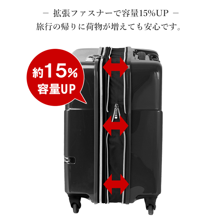 スーツケース ヒデオワカマツ マックスキャビンEX 機内持ち込み 拡張可能 約15%容量UP 無料受託手荷物可能 キャビン 小型 Sサイズ  キャリーケース 静音性