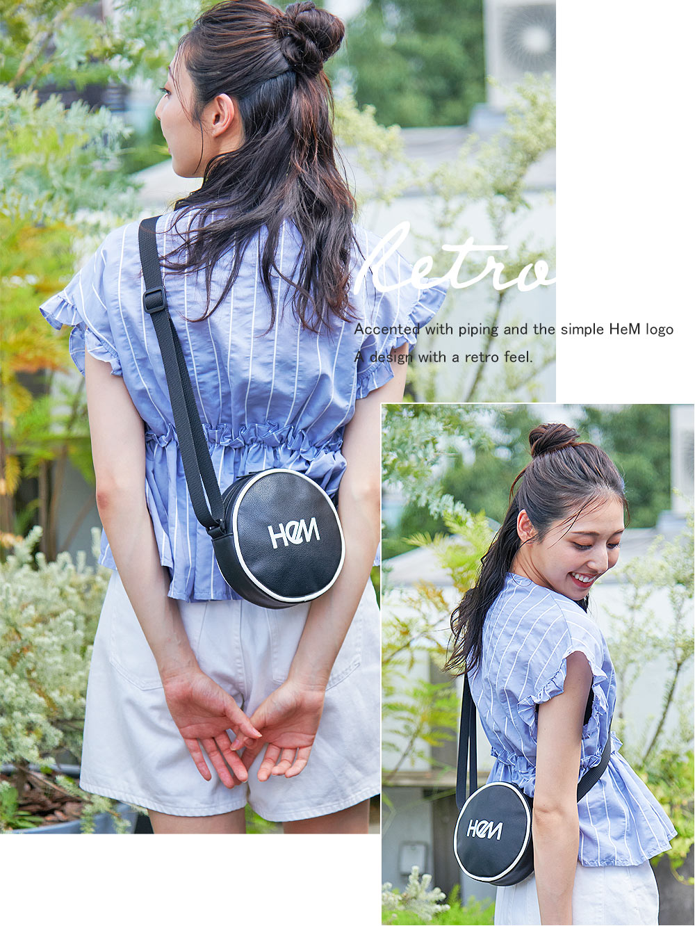 HeM（ヘム） 正規品 [レトロ 丸形 ミニショルダーバッグ] ショルダー