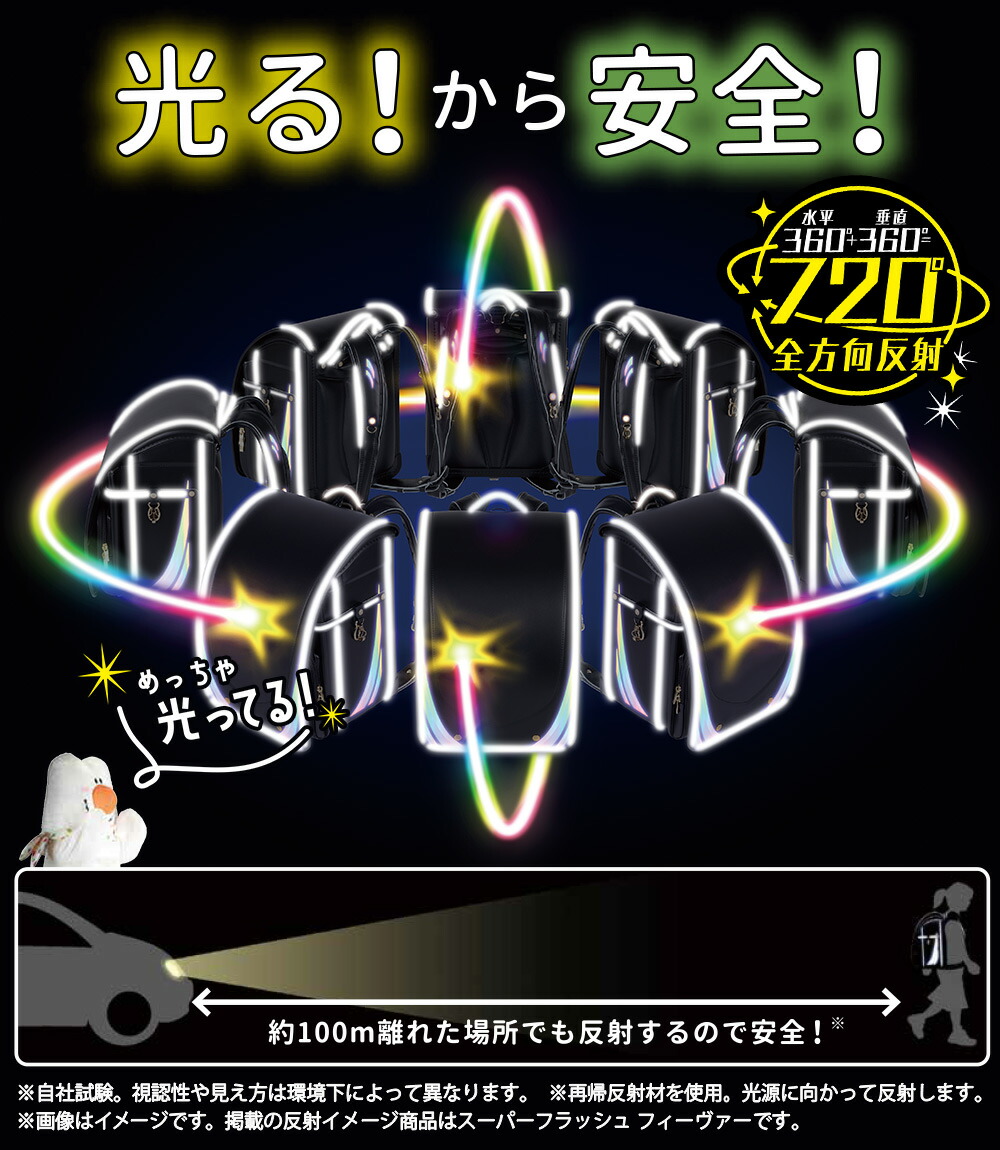 720度全方向反射(R)光る！から安心！