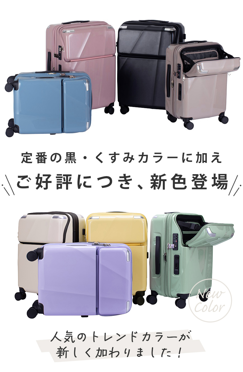 ご好評につき、新色入荷!人気のトレンドカラーが新しく加わりました!