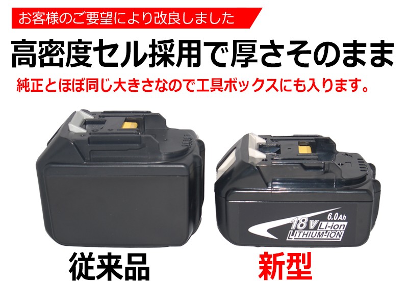 マキタ makita バッテリー リチウムイオン電池 BL1830 BL1860 対応