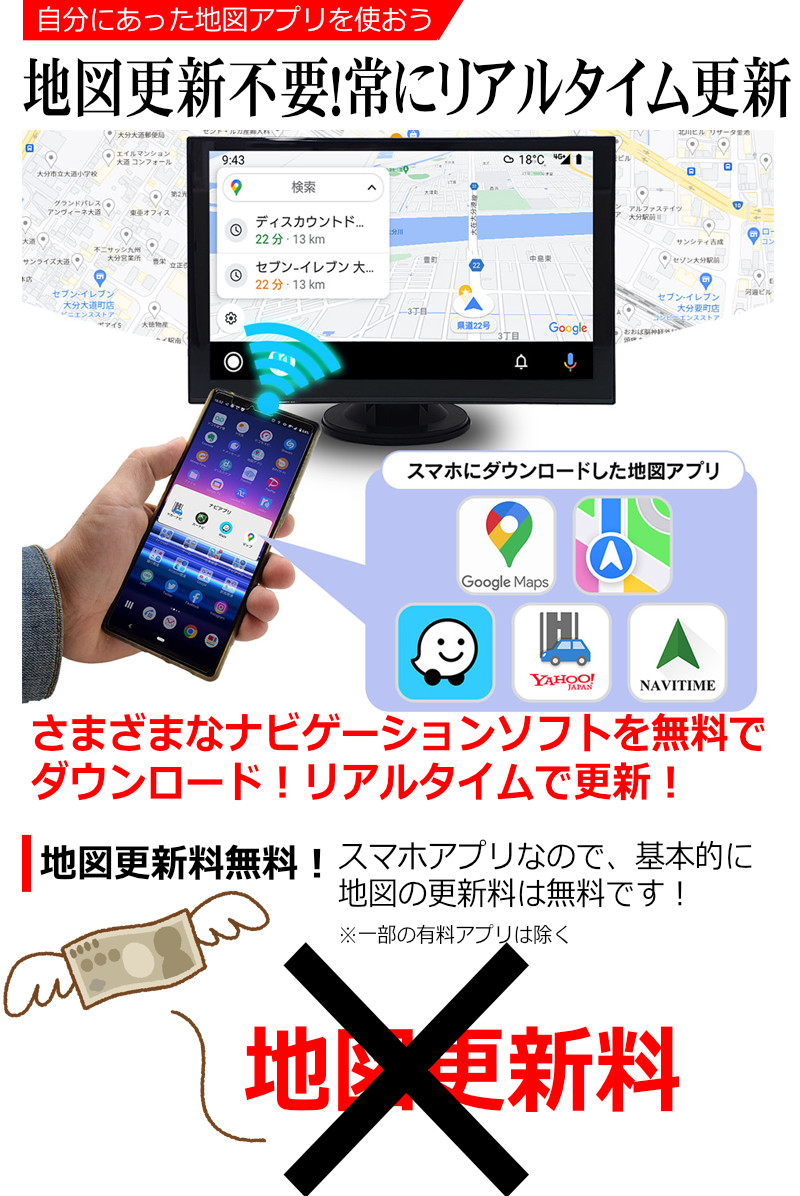声で使える カーナビ ディスプレイオーディオ ナビゲーション 9