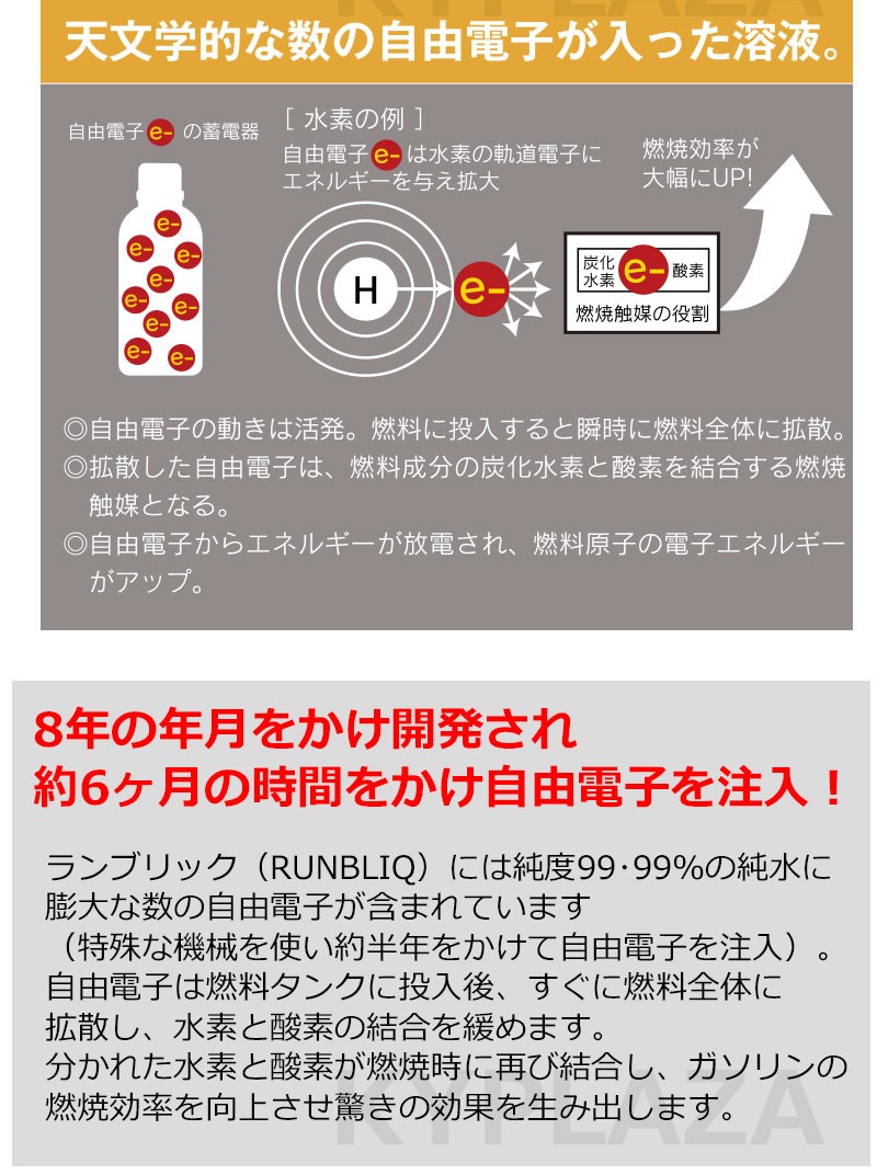 ランブリック RUNBLIQ 日本製 ガソリン添加剤 加速性能の向上 トルクアップ 燃費改善 騒音 振動 の減少 排ガスクリーン化 エンジン 添加剤 : RUNBLIQ:KYPLAZA Yahoo!ショッピング店 - 通販 - Yahoo!ショッピング