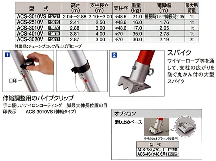 送料別途)(直送品)ハセガワ 長谷川工業 軽量吊三脚 アルクレーン三脚