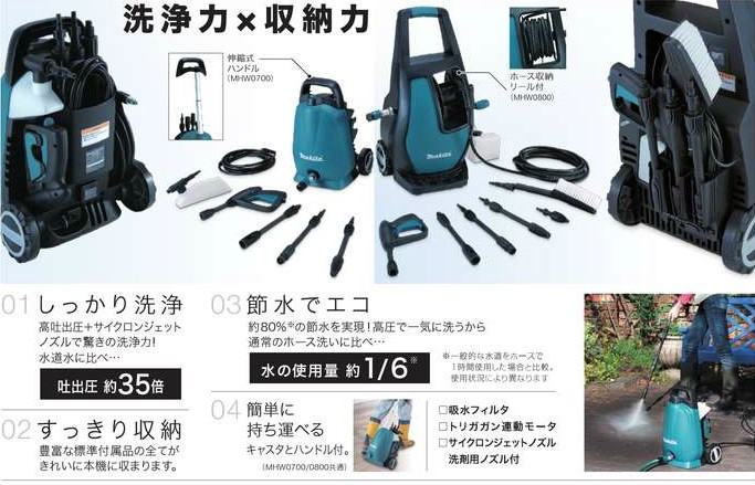マキタ（makita） 高圧洗浄機 MHW0800 : KanamonoYaSan KYS - 通販