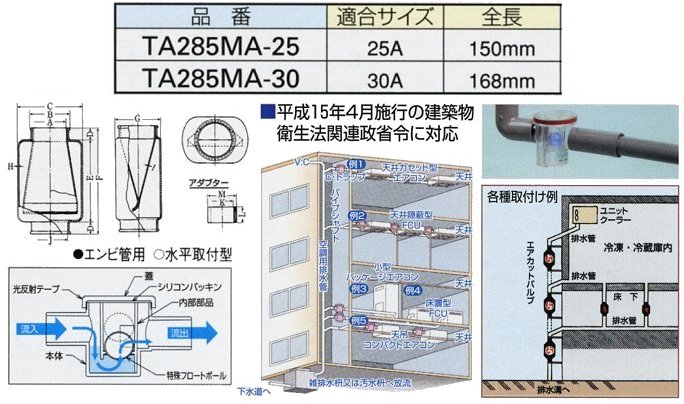 最新作お得 タスコ KanamonoYaSan KYS - 通販 - PayPayモール TASCO TA285MA-25 小型空調用ドレントラップ 定番最新品