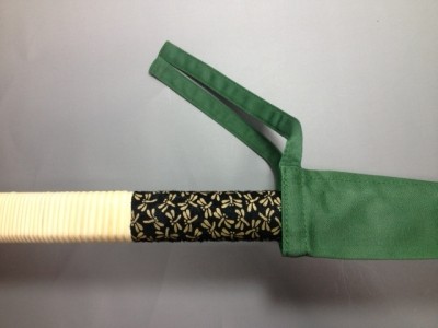 【弓袋　布製　グリーン 】　弓道　和弓　 弓袋　単色無地　【メール便可】