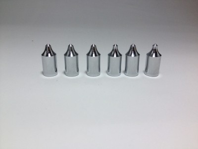 【クロムメッキ仕上げ ジュラルミン近的用矢尻 ６個入り サイズ １９１３用 ２０１４用 ２０１５用 】 弓道 和弓 矢先端 弓具 【メール便可】
