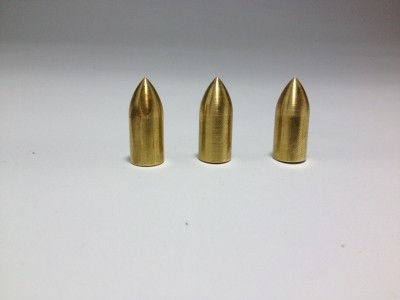 【真鍮製 ジュラルミン巻藁用矢尻 ３個入り サイズ １９１３用 ２０１５用 】 弓道 和弓 矢先端 弓具 【メール便可】