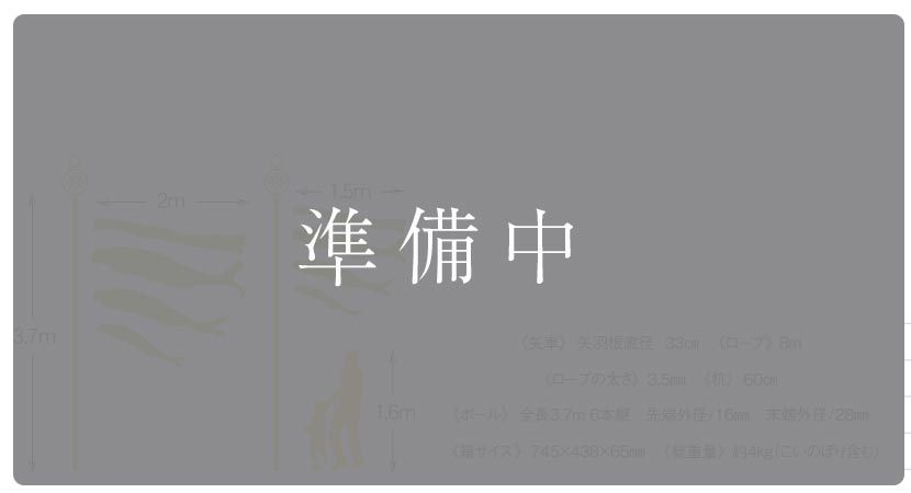 こいのぼり お庭用杭打込みセット 日本製 鯉のぼり 勢雅 3m 家紋・名