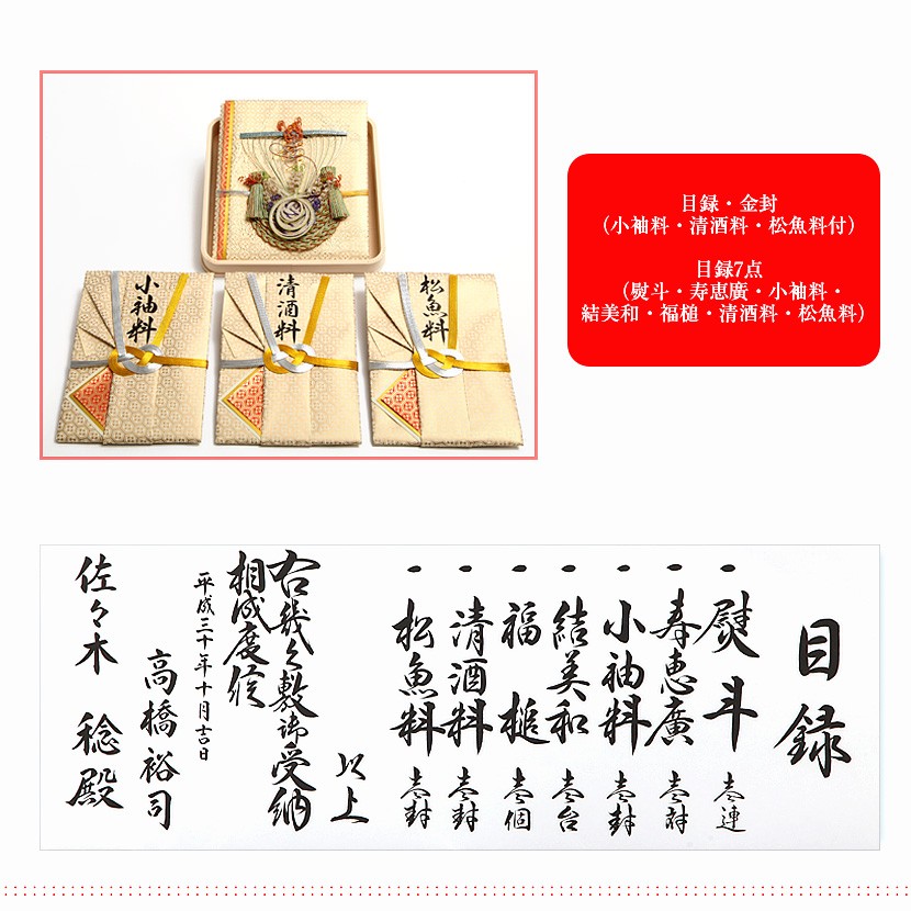 期間限定☆全品ポイント2倍！1/30迄】【コンパクト結納】絆 七点セット