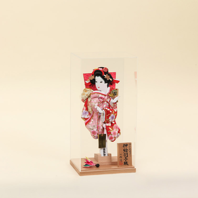 レビュープレゼント】匠一好作 羽子板飾り 11号 振袖金彩彩華アクリル