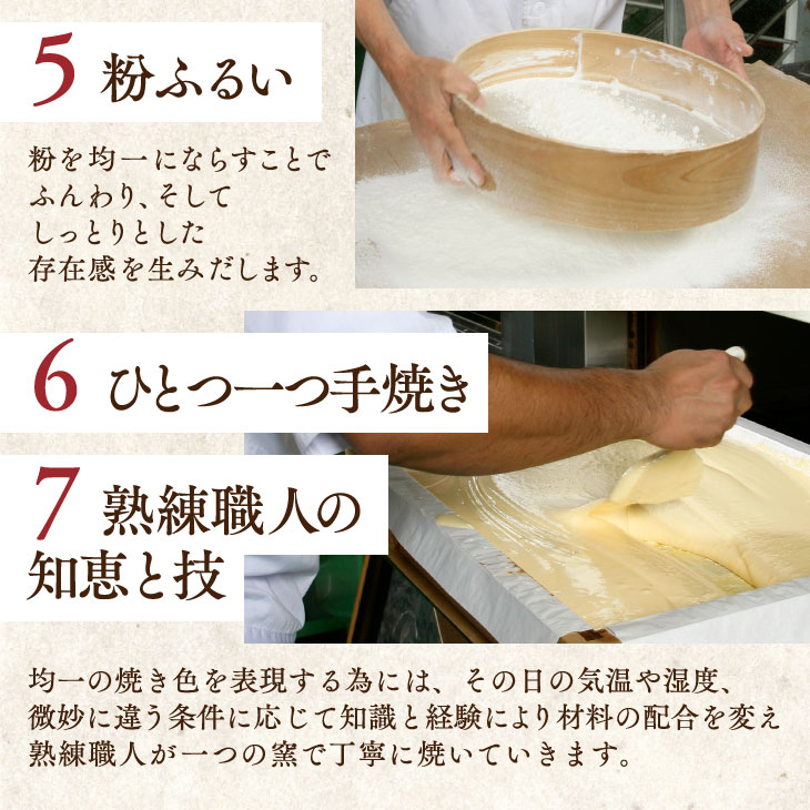 熟練職人の知恵と技で一つ一つ手焼きで焼いています