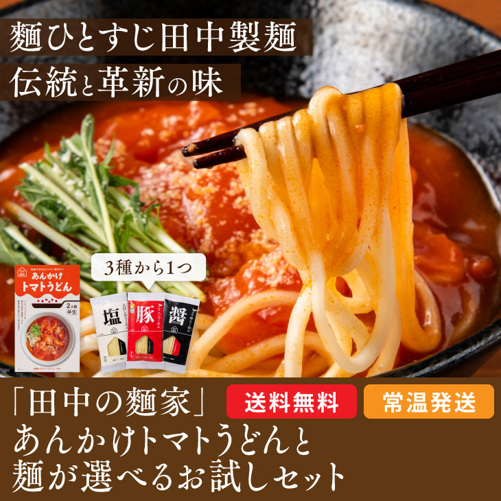 福岡 製麺所 直送 「田中の麺家 お試しセット」 あんかけトマトうどん 選べる ラーメン 豚骨 醤油 塩 お取り寄せ 郷土 料理 創作 麺 料理 :  tns10000739 : 九州お取り寄せ本舗 - 通販 - Yahoo!ショッピング