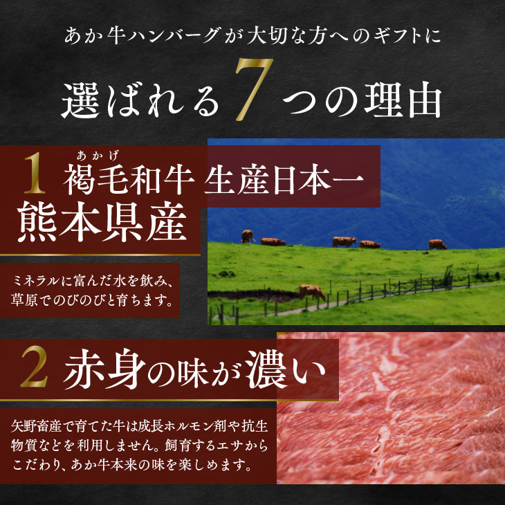 のし対応 【熊本 あか牛 生ハンバーグ 150g×6個】赤牛 国産 和牛 赤身