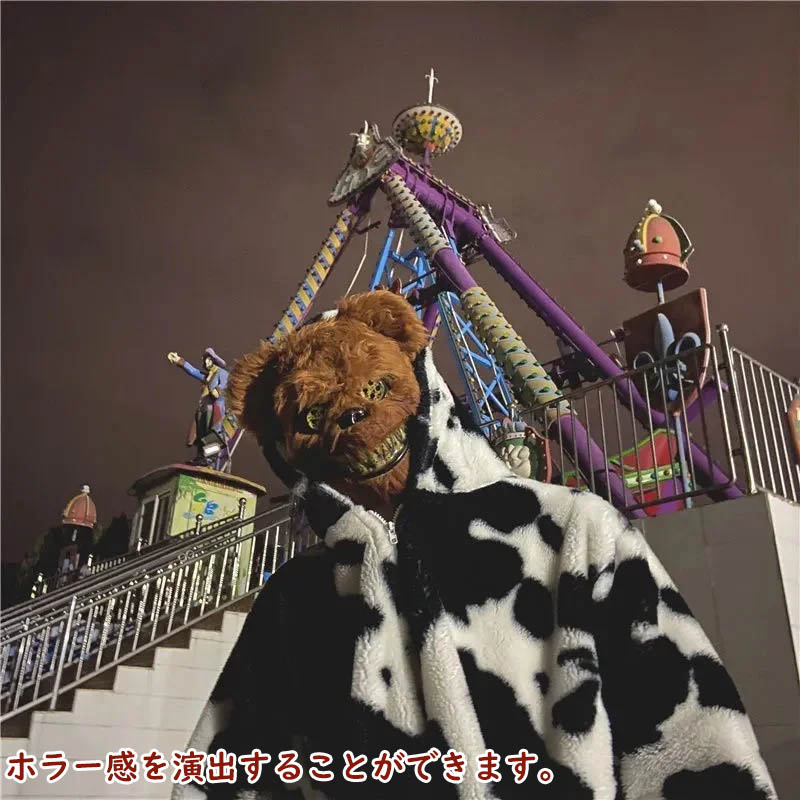 ハロウィン マスク クマ 熊 くまコスプレ 仮面 フェイスマスク 怖い