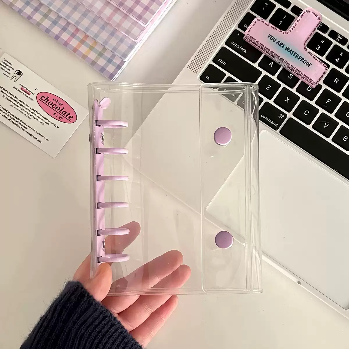 シール帳 リフィル バインダー 透明 クリア A7 リフィル10枚 ぷくぷく