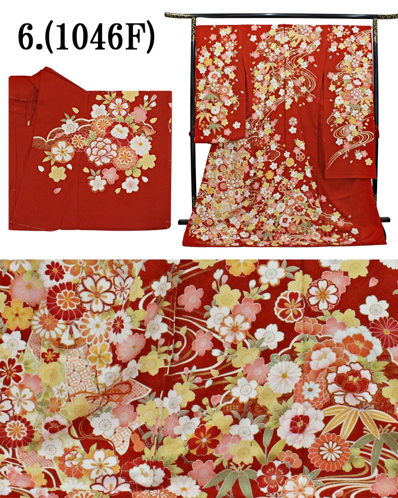 訳あり】振袖 未仕立て 着物 絵羽 単品 B級品 蔵出し特価品