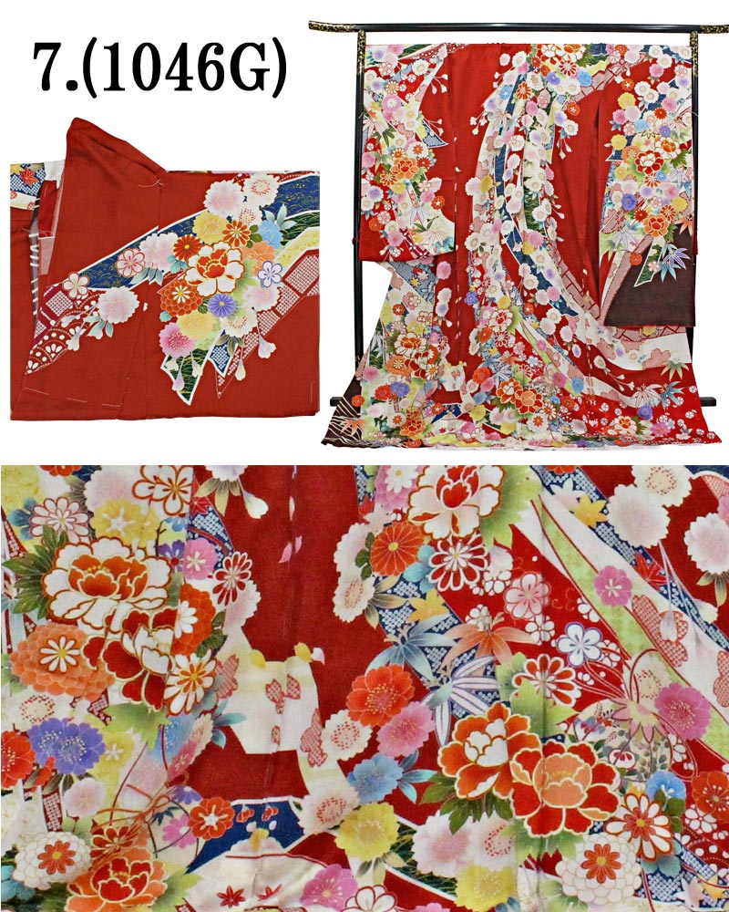 訳あり】振袖 未仕立て 着物 絵羽 単品 B級品 蔵出し特価品 振り袖