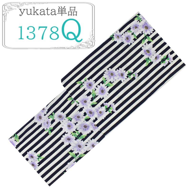 【新品】黒 和柄　浴衣反物 綿　麻混　花びら桜　夏柄　雪輪 お値打ち浴衣】女性浴衣 反物 黒地 桜柄 日本製 240512-2