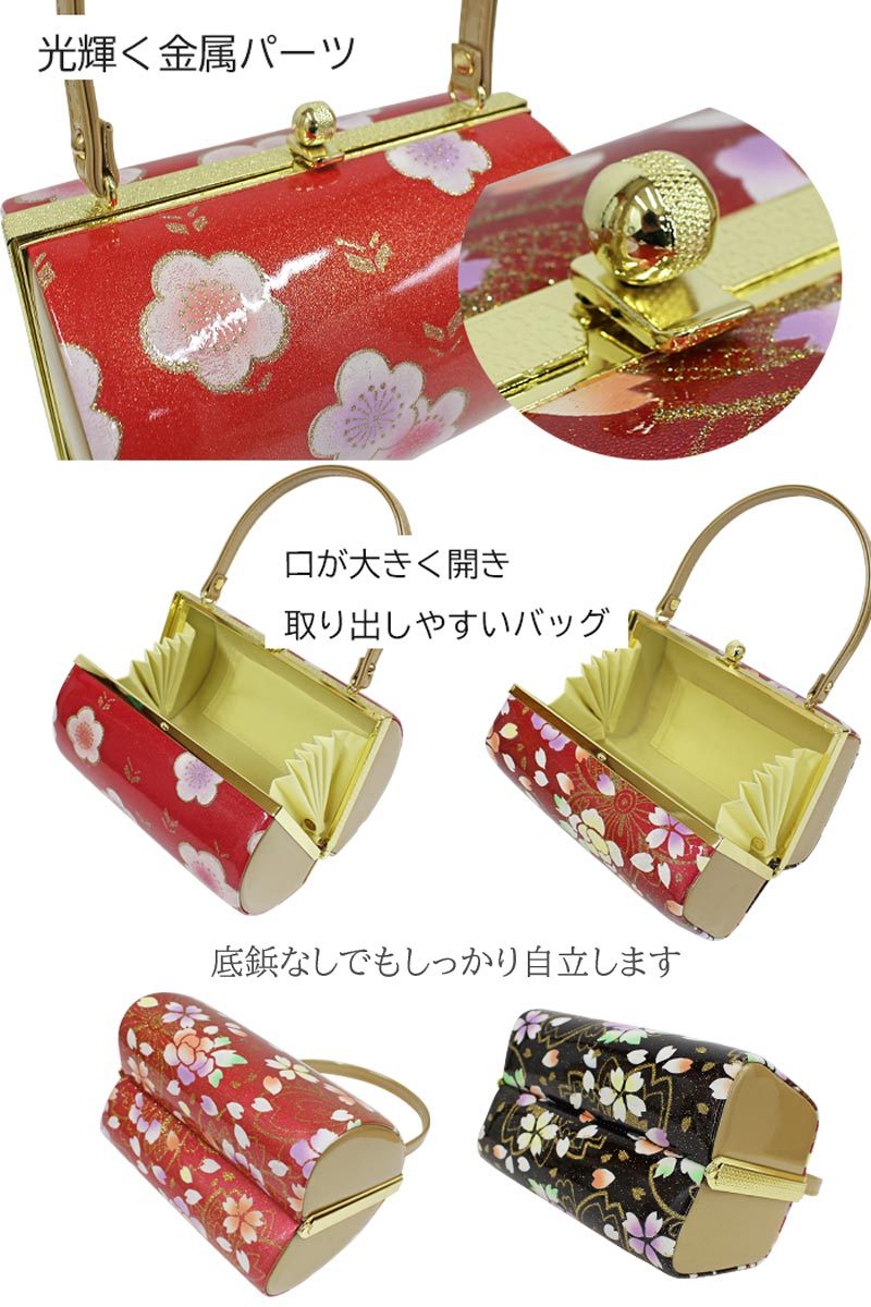 エナメル草履バッグセット 振袖用 レディース 2Lサイズ LL 25.5cm 二段