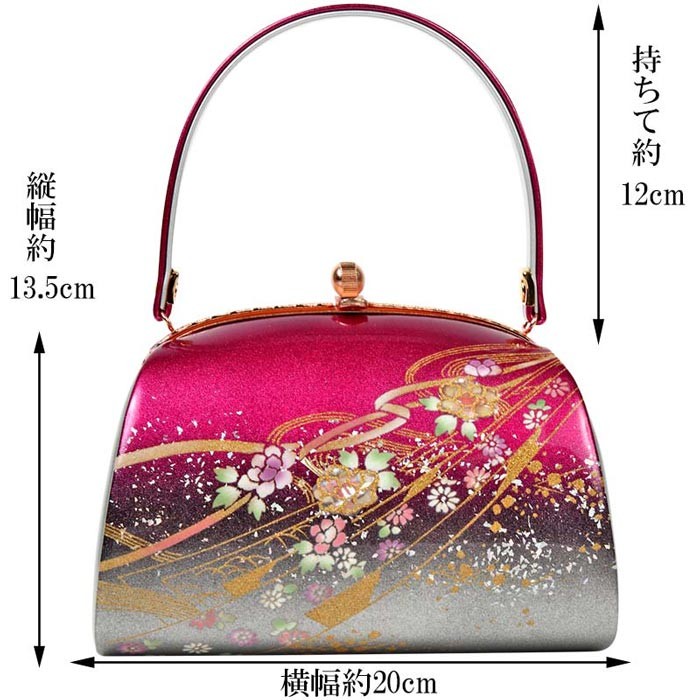 在庫処分】草履バッグセット 振袖用 レディース エナメル 螺鈿 花吹雪