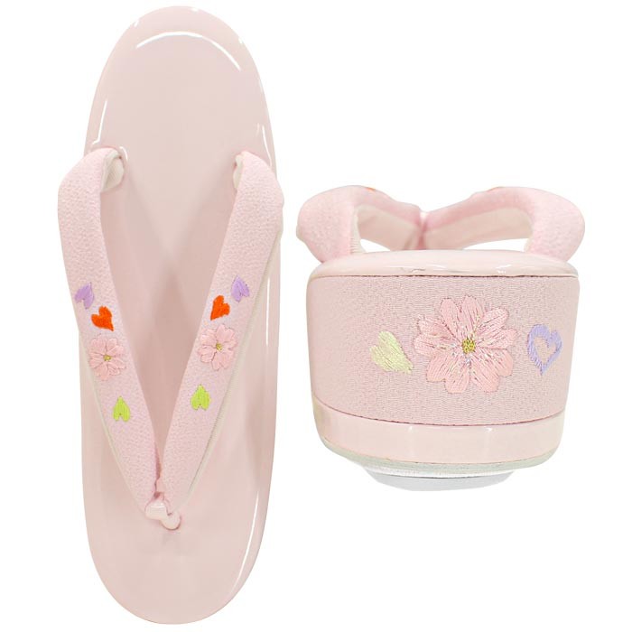 在庫処分】振袖 草履バッグセット 華三華 成人式 ピンク 桜柄 ハート