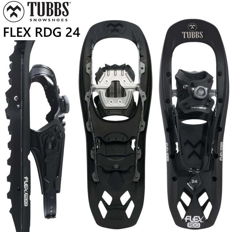 タブス TUBBS FLEX RDG スノーシュー 24インチ TUBBS タブス スノーシュー FLEX RDG 24 BLACK ブラック MEN'S メンズ