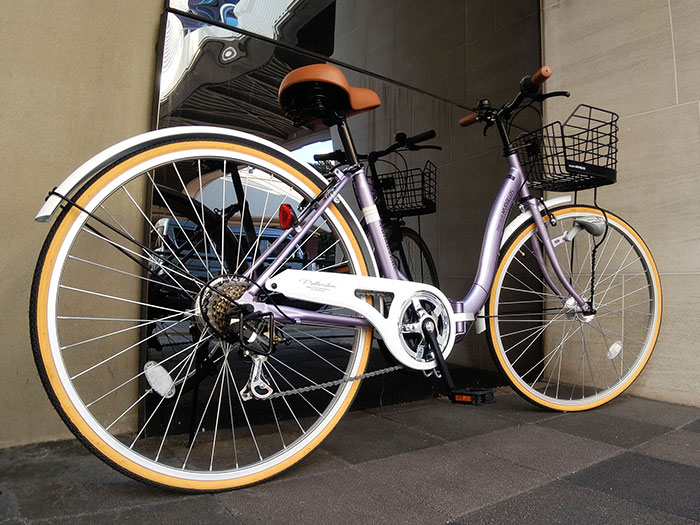 MYPALLAS マイパラス MC509 シティサイクル 折りたたみ自転車 26インチ 6段変速 オートライト 鍵 カゴ 多機能 ママチャリ 自転車｜kyuzo-shop｜17