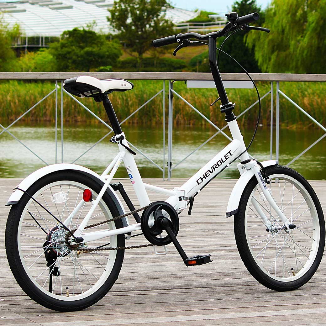 シボレー　折りたたみ自転車 ホワイト 小径　空気入れ付き シボレー 折りたたみ自転車 ホワイト 小径 空気入れ付き - メルカリ