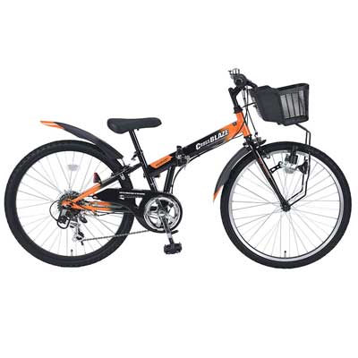 子供用 マウンテンバイク 折りたたみ自転車 24インチ 6段 変速 付き 自転車 本体 マイパラス MYPALLAS MJ-824F CROSSBLAZE MTB 折畳自転車 子供車 スポーツの画像