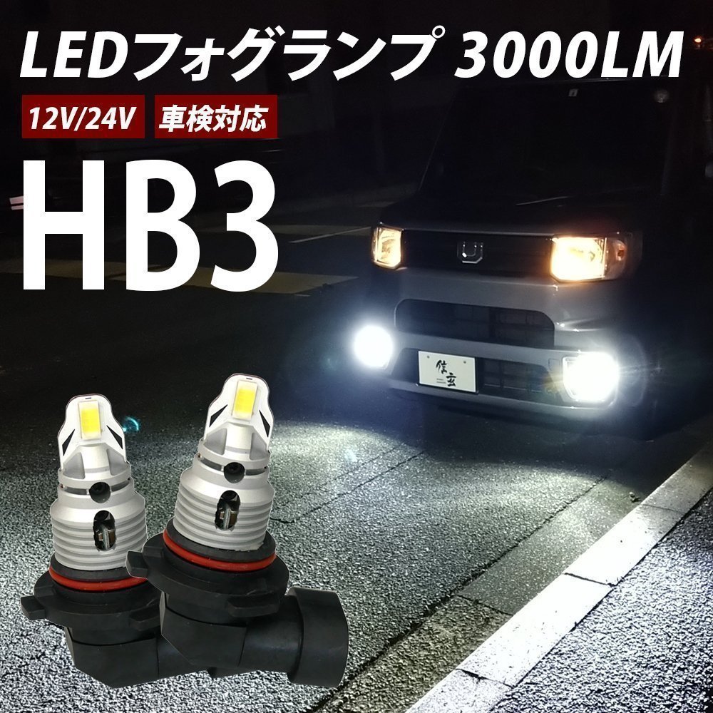 信玄 LED 小型 一体型 フォグランプ 2灯3000LM H3 H7 H8 H9 H11 H16