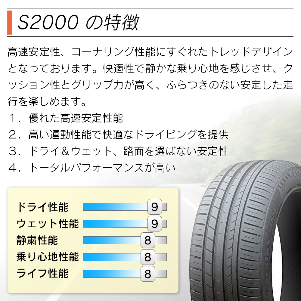 KAPSEN HABILEAD カプセン ハビリード S2000 265/30ZR19 93W XL サマータイヤ 夏 タイヤ 4本セット 265/30R19｜l-c｜02