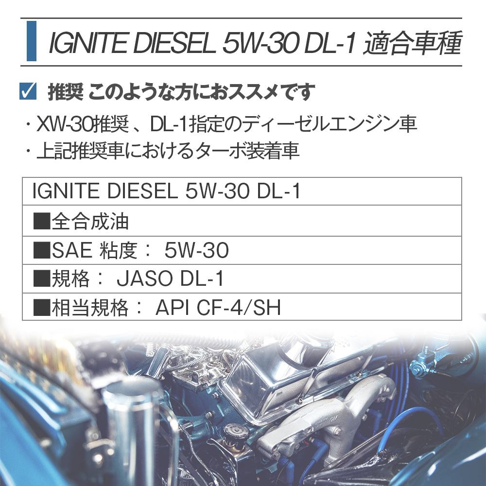 SUNOCO エンジンオイル IGNITE DIESEL(イグナイト ディーゼル) 5W30 DL1 20Lペール缶 法人様専用