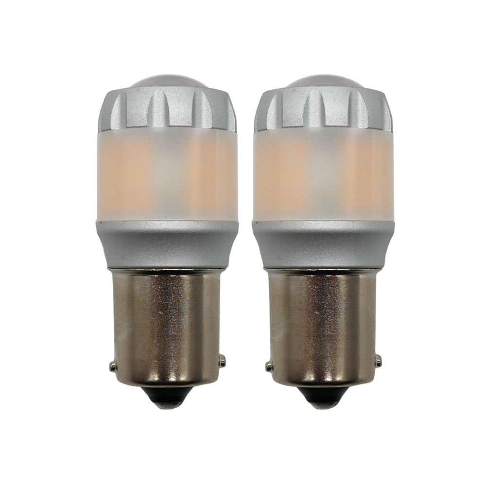 T20 S25 3156 LEDウインカー アンバー 680lm ハイフラ防止抵抗内蔵 ステルス仕様 2個SET ピンチ部・ピン角違い対応 アメ車用 1年保証 | 信玄 | 03