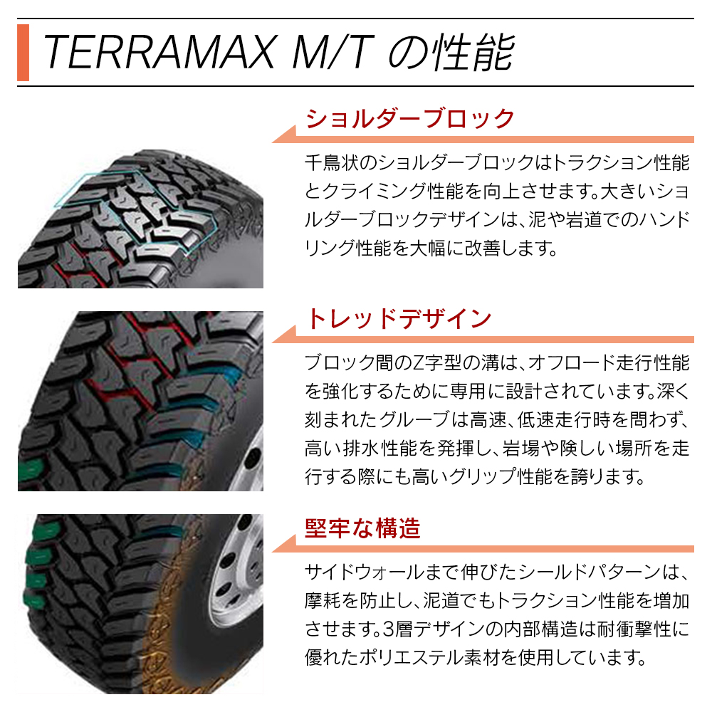 SAILUN サイルン TERRAMAX M/T 35X12.50R18 123Q サマータイヤ 夏 タイヤ 4本セット 法人様限定｜l-c｜03