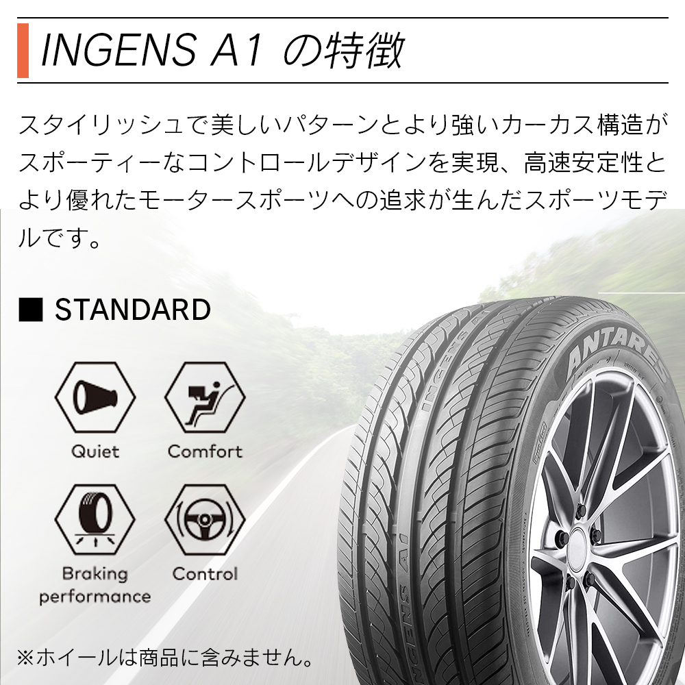 ANTARES アンタレス INGENS A1 165/55R14 72V サマータイヤ 夏 タイヤ 2本セット｜l-c2｜02