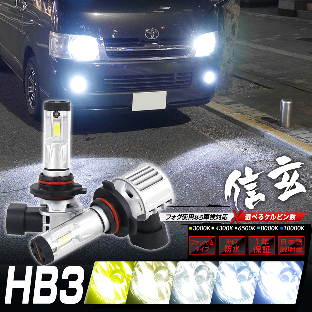 明るさ3倍!! ハイビームを最新LEDに ハリアー ハイブリッド MHU38 H17.3~H25.7 信玄LED XRmini 5000LM 一体型 5色カラーチェンジ HB3｜l-c2