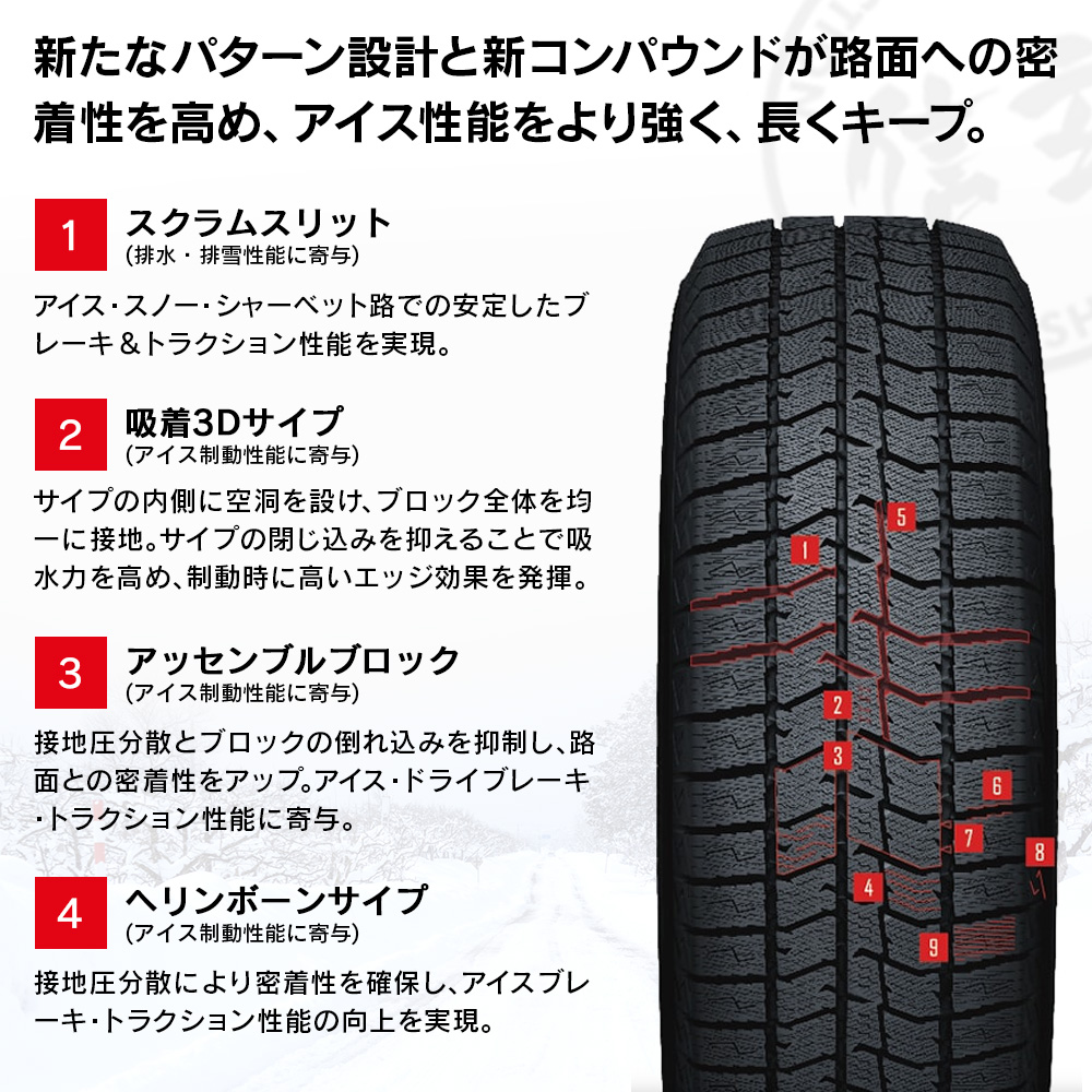 TOYO トーヨータイヤ OBSERVE GIZ3 オブザーブ 155/80 R13 乗用車用 スタッドレス 冬 タイヤ 4本セット 法人様専用の画像
