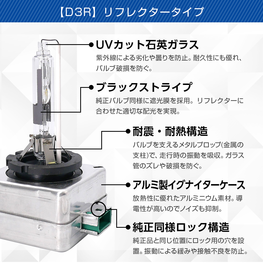 HID D3S D3R 4300K 6000K 8000K 純正交換用HIDバルブ 輸入車専用 バルブ バーナー キセノン ヘッドランプ ヘッドライト ロービーム | 信玄 | 08