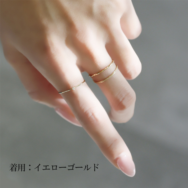 【美品】l&co k10 スリムリング Jewel closet by L&Co. リング レディース ツイスト レイヤード
