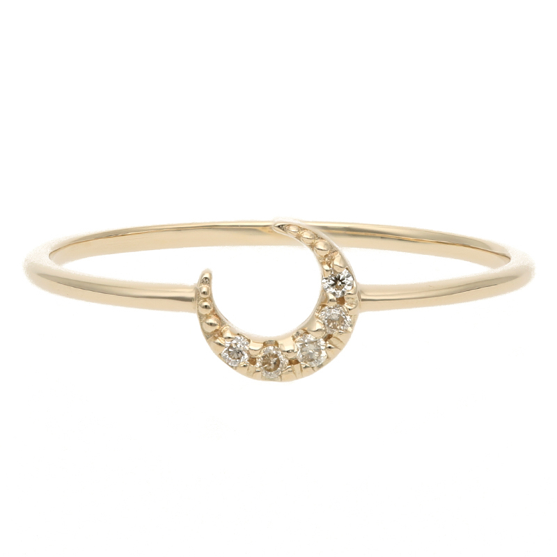 Jewel closet by L&Co. リング レディース ダイヤモンド 月 ムーン K10