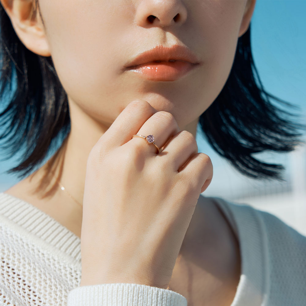 リング レディース 桜 さくら K10 10金...の詳細画像5
