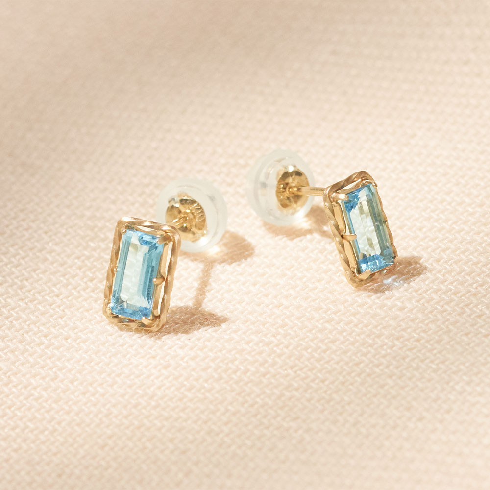 Jewel closet by L&Co. ピアス K10 イエローゴールド ブルー