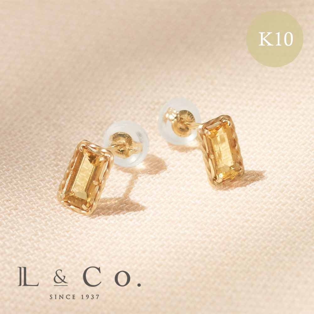 Jewel closet by L&Co. ピアス K10 イエローゴールド シトリン