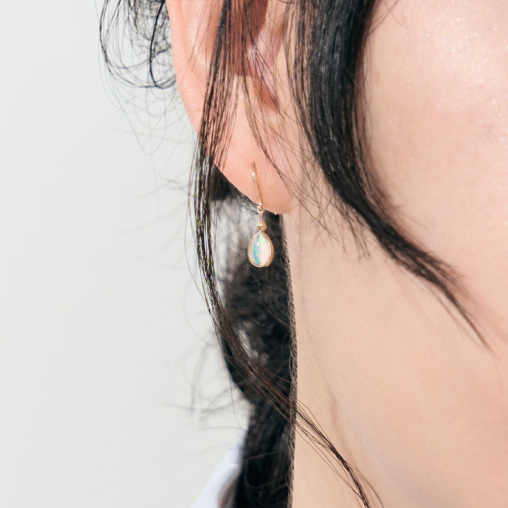 Jewel closet by L&Co. ピアス K10 イエローゴールド オパール