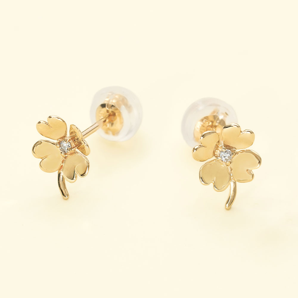 Jewel closet by L&Co. ピアス K10 イエローゴールド ダイヤモンド 計 
